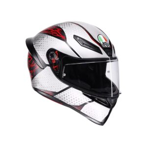 K1 S SPEEDARMOR MATT BLACK/GREY/RED - MOTORBIKE FULL FACE HELMET DOT (E2206)