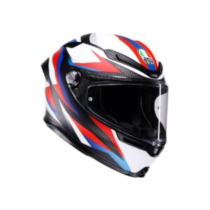 K6 S TIMEWARP MATT BLACK/RED/BLUE - MOTORBIKE FULL FACE HELMET DOT (E2206)