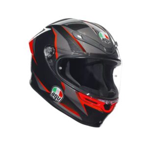 K6 S SLASHCUT BLACK/GREY/RED - MOTORBIKE FULL FACE HELMET DOT (E2206)