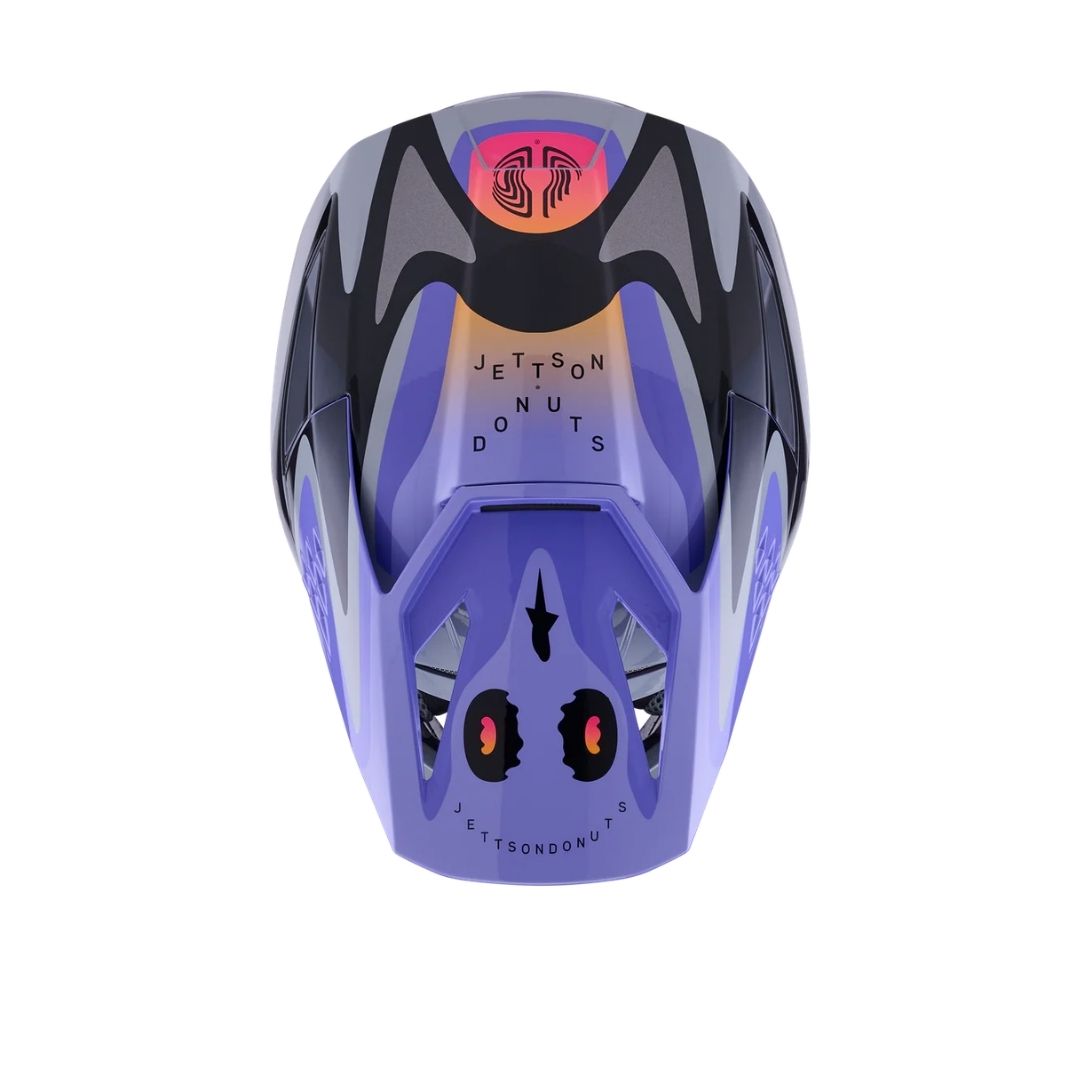 SM3 Jettson Helmet ECE06/DOT - Gray/Purple/Black Glossy - Image 4
