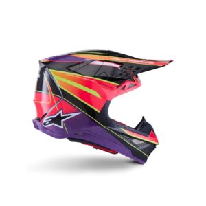 Supertech M10 Era Helmet - Pink/Violet/Yellow Fluo Glossy