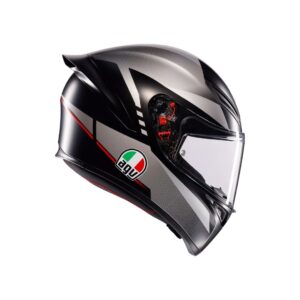 K1 S FASTLAP BLACK/GREY/RED - MOTORBIKE FULL FACE HELMET DOT (E2206)