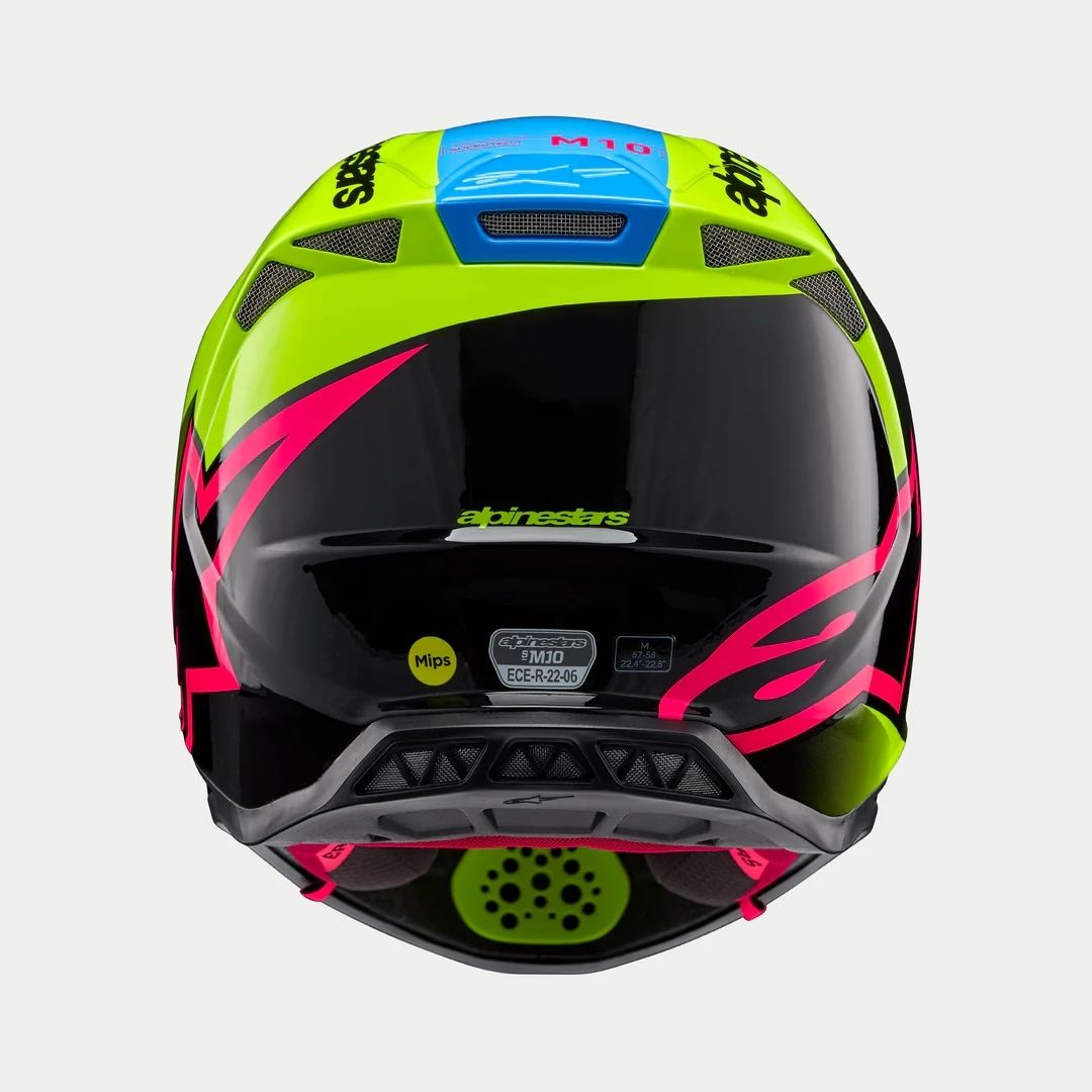 Supertech M10 Unite Helmet - Yellow Fluo/Black/Diva Pink Glossy - Image 4
