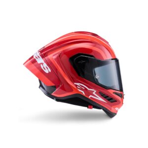 Supertech R10 Arius Helmet ECE06/DOT - Black/White/Double Red Glossy