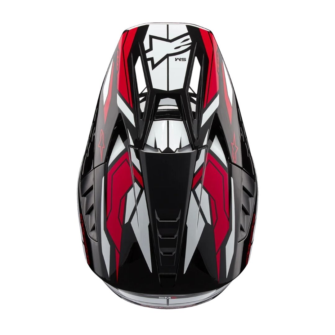 SM5 Action 2 Helmet - Black/White/Bright Red Glossy - Image 5