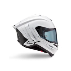 Supertech R10 Solid Helmet - White Glossy/Black Matte
