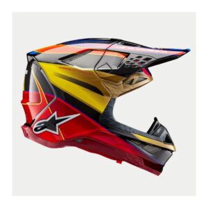 Supertech M10 Era Helmet - Gold/Yellow/Rio Red Glossy