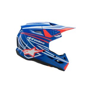 SM3 Youth Wurx Helmet ECE06/DOT - Blue/Red/White/Black Glossy