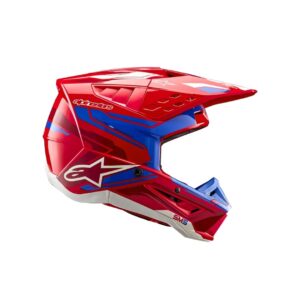 SM5 Action 2 Helmet - Bright Red/Blue Glossy