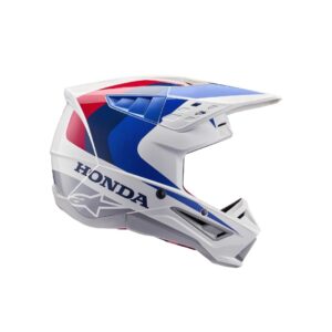 Honda SM5 Helmet - White/Blue/Red Glossy