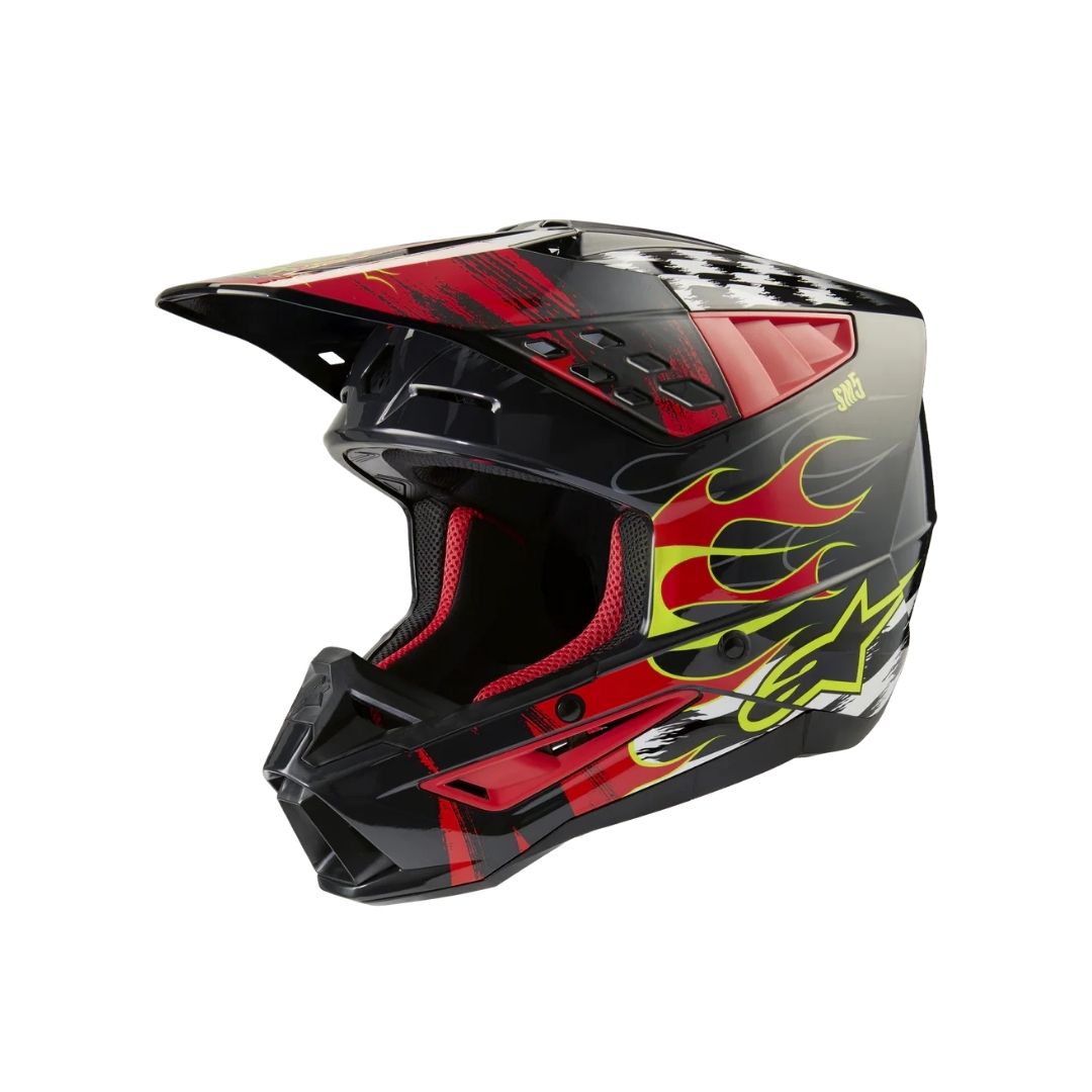 SM5 Rash Helmet - Dark Gray/Bright Red Glossy - Image 6
