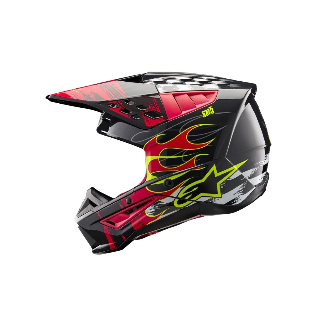 SM5 Rash Helmet - Dark Gray/Bright Red Glossy - Image 5