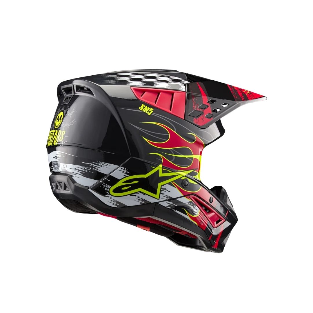 SM5 Rash Helmet - Dark Gray/Bright Red Glossy - Image 3