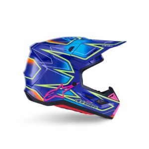 S-M7 Cast Helmet ECE06/DOT - Blue/Pink/Yellow Fluo Glossy