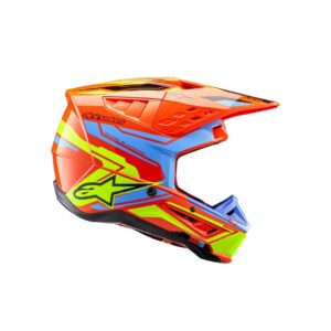 SM5 Action 2 Helmet - Orange Fluo/Cyan Yellow Fluo Glossy