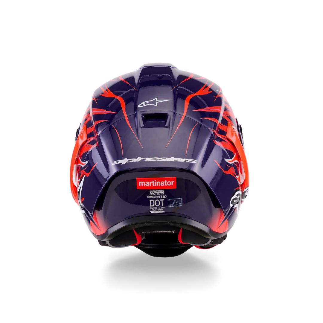 Limited Edition Supertech R10 Flyte Helmet - Purple/Red Glossy - Image 6